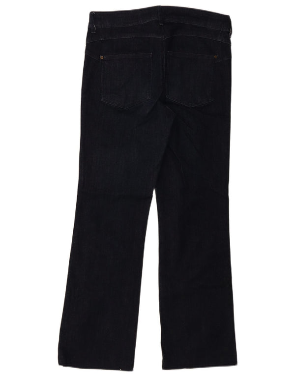 Marks & Spencer Womens Bootcut Jeans UK 12 Medium W30 L28 Navy Blue Cotton