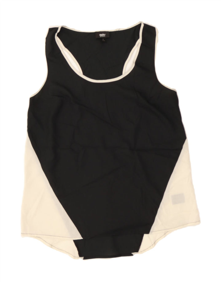 MOSSIMO Womens Vest Top UK 10 Small Black Colourblock Polyester Vintage Mossimo and Second-Hand Mossimo from Messina Hembry 
