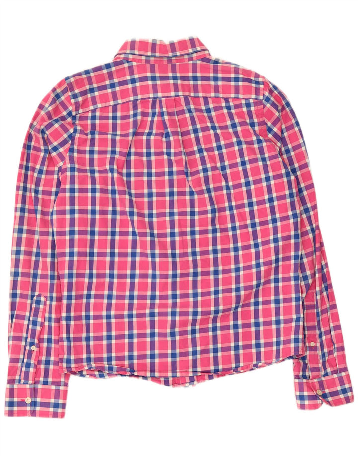 Abercrombie & Fitch Mens Muscle Shirt Medium Pink Check Cotton