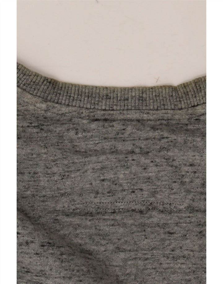 CALVIN KLEIN JEANS Mens Graphic Sweatshirt Jumper Small Grey Flecked