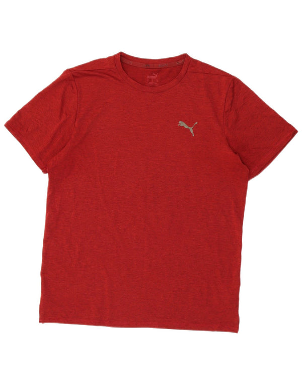 Puma Mens T-Shirt Top Medium Red Polyester