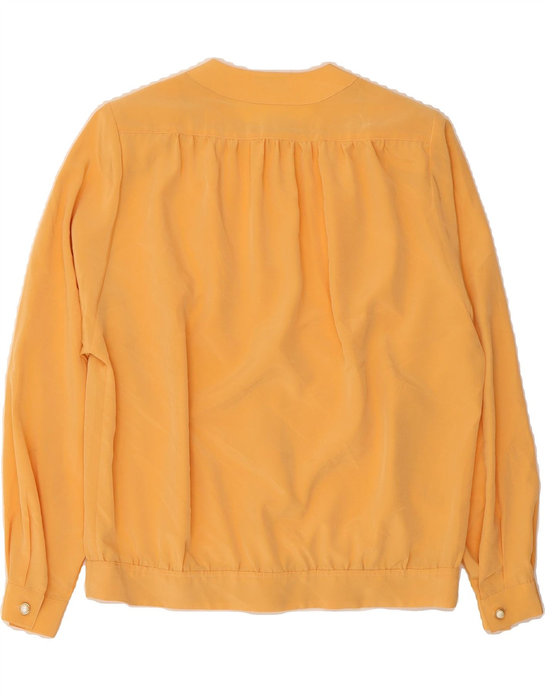 VINTAGE Womens Oversized Shirt Blouse IT 44 Medium Yellow Polyester Vintage Vintage and Second-Hand Vintage from Messina Hembry 