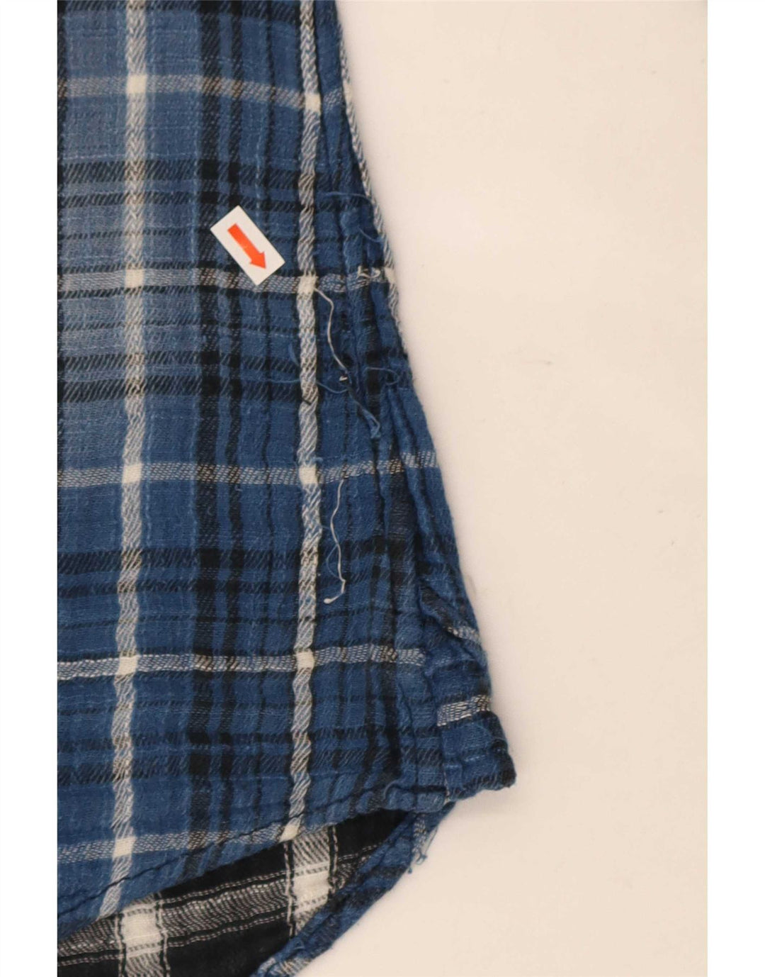 Rifle Mens Flannel Shirt Small Blue Check Cotton