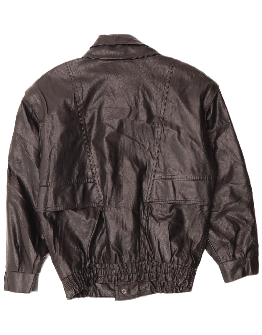 VINTAGE Mens Leather Jacket UK 36 Small Black