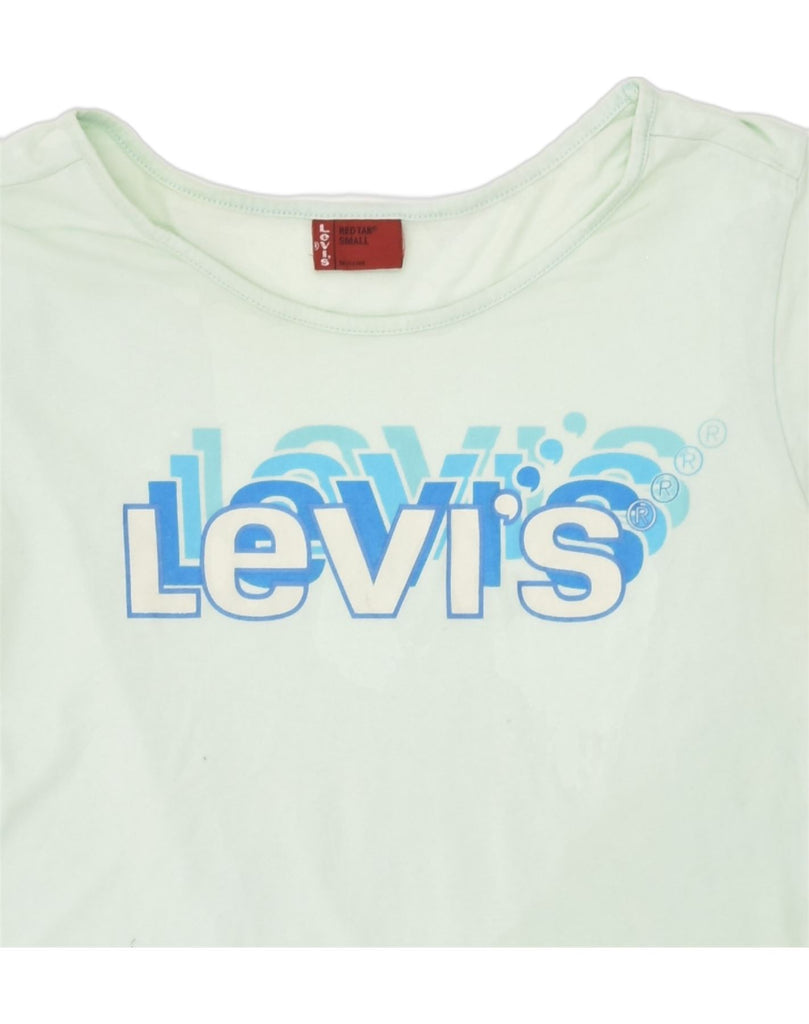 LEVI'S Womens Graphic T-Shirt Top UK 8 Small Green Cotton | Vintage Levi's | Thrift | Second-Hand Levi's | Used Clothing | Messina Hembry 