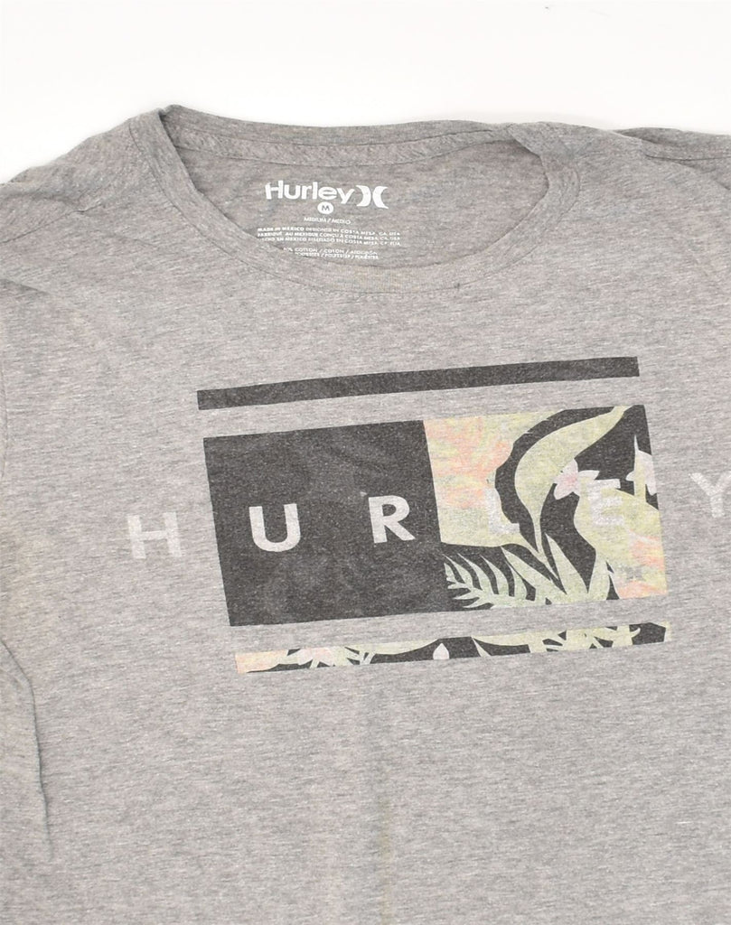 HURLEY Mens Graphic T-Shirt Top Medium Grey Cotton | Vintage Hurley | Thrift | Second-Hand Hurley | Used Clothing | Messina Hembry 