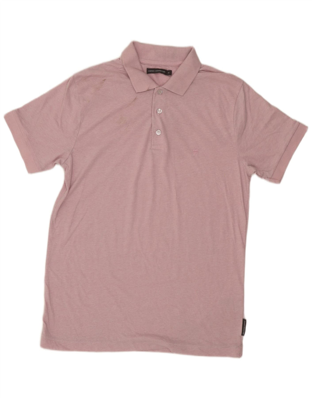 FRENCH CONNECTION Mens Polo Shirt Medium Pink Cotton