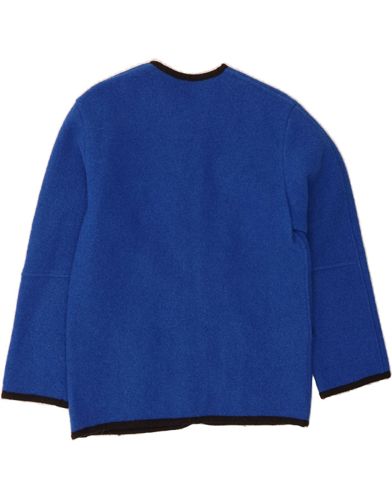 VINTAGE Womens 5 Button Blazer Jacket UK 14 Large Blue Vintage Vintage and Second-Hand Vintage from Messina Hembry 