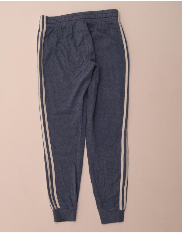 ADIDAS Womens Tracksuit Trousers Joggers UK 8/10 Small  Blue Cotton
