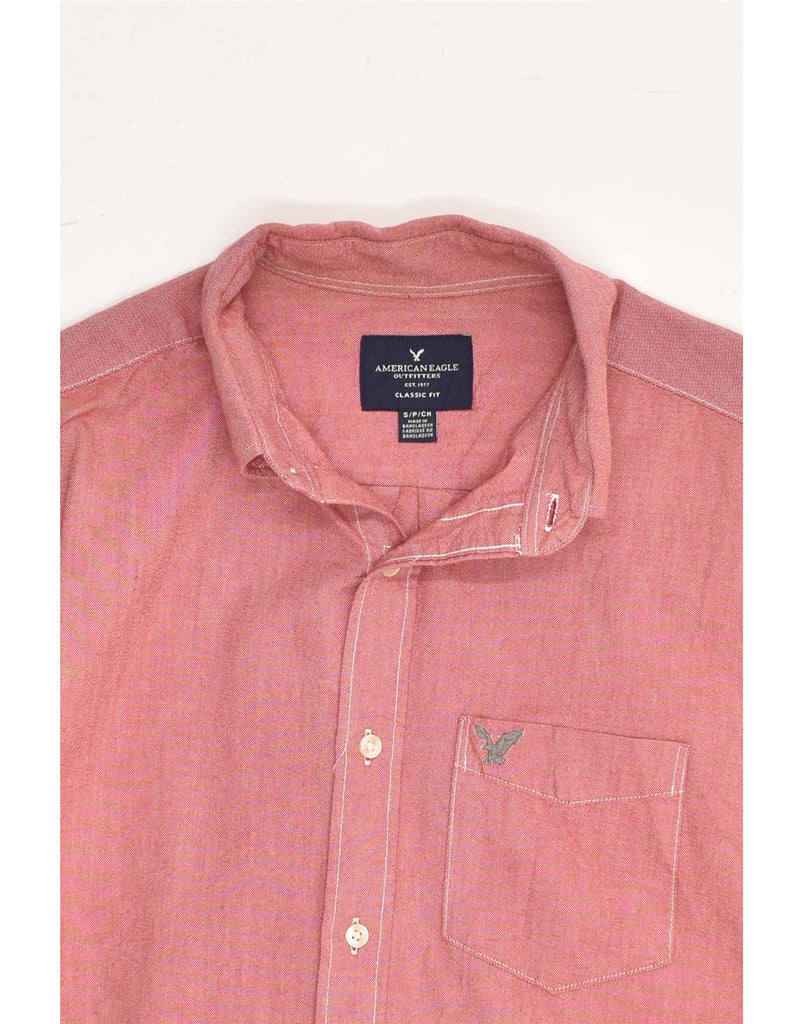 AMERICAN EAGLE Mens Classic Fit Shirt Small Pink Cotton | Vintage American Eagle | Thrift | Second-Hand American Eagle | Used Clothing | Messina Hembry 