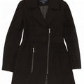 French Connection Womens Overcoat UK 10 Small Black Wool