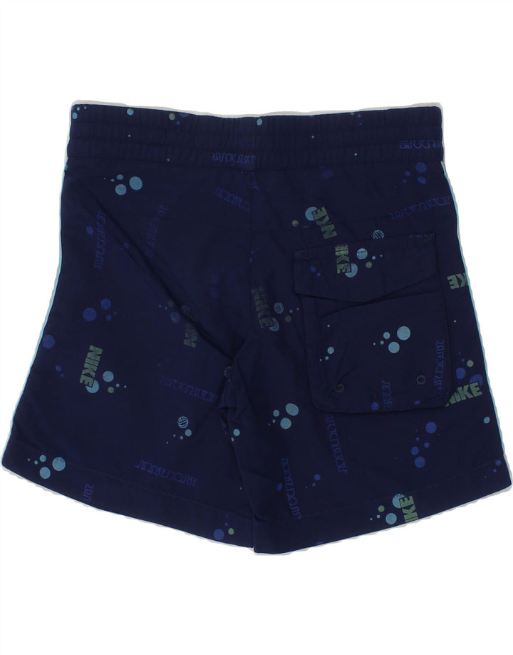 NIKE Boys Graphic Sport Shorts 4-5 Years Small Navy Blue Nylon Vintage Nike and Second-Hand Nike from Messina Hembry 