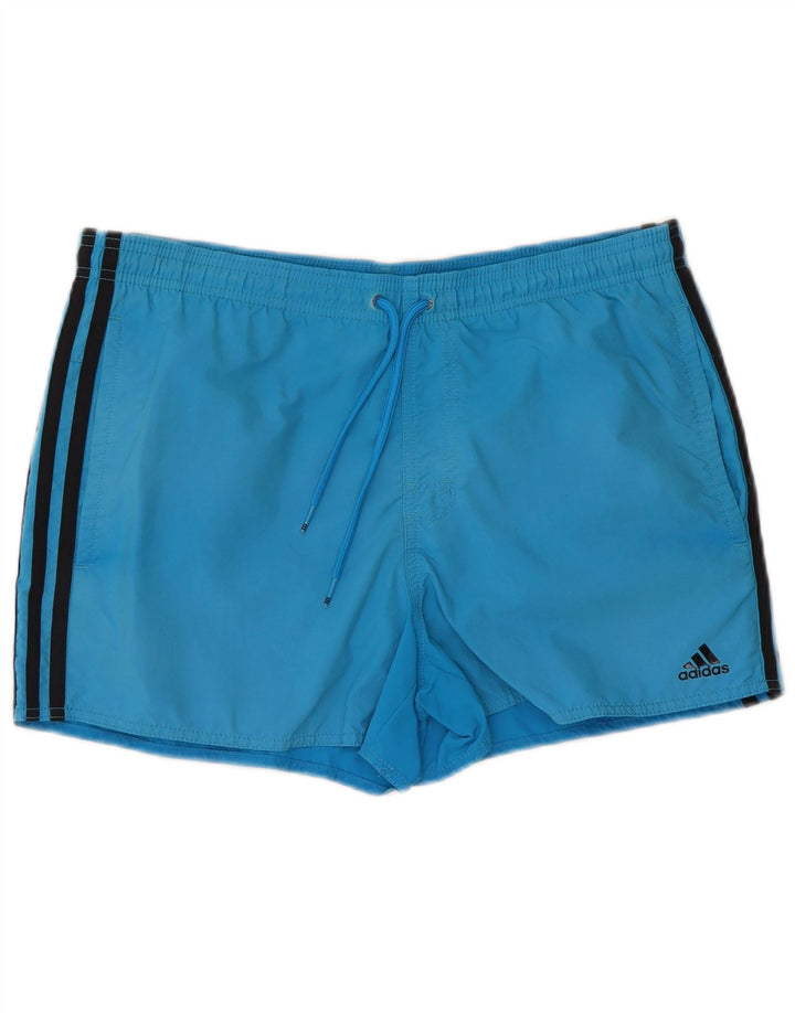 Adidas Mens Swimming Shorts Small  Blue Nylon