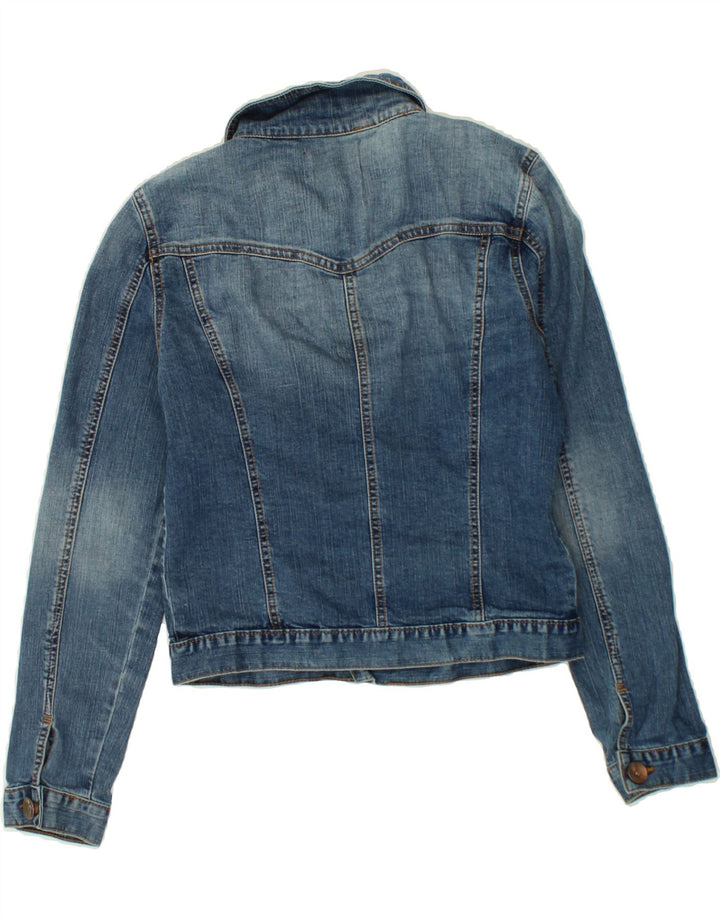 OASIS Womens Crop Denim Jacket UK 10 Small Blue Cotton Vintage Oasis and Second-Hand Oasis from Messina Hembry 