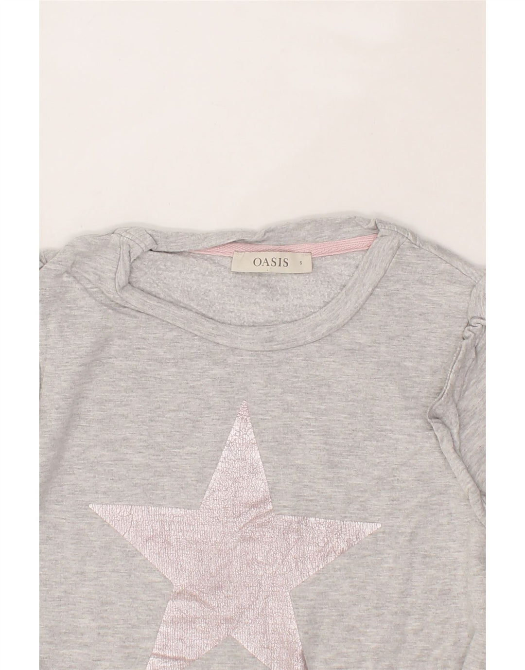 OASIS Womens Sweatshirt Jumper UK 10 Small Grey Vintage Oasis and Second-Hand Oasis from Messina Hembry 