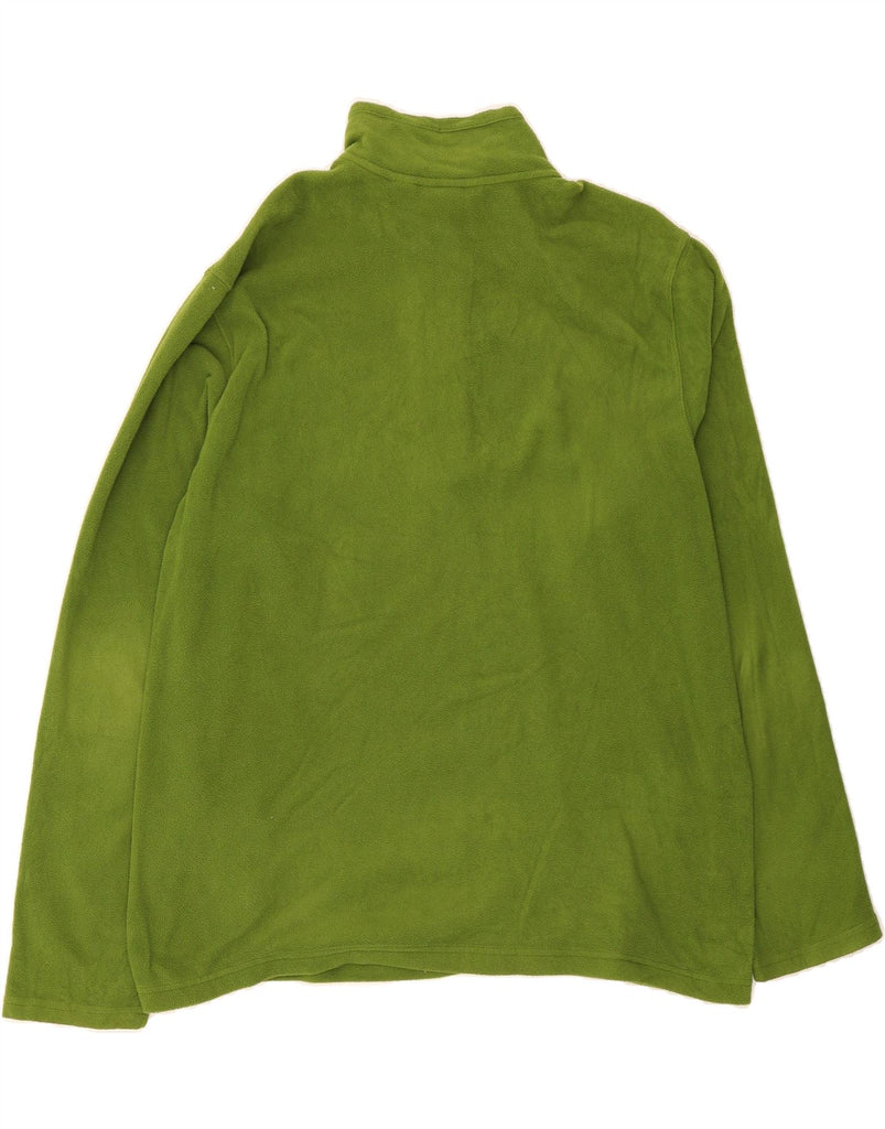 EDDIE BAUER Mens Zip Neck Fleece Jumper XL Green Polyester Vintage Eddie Bauer and Second-Hand Eddie Bauer from Messina Hembry 
