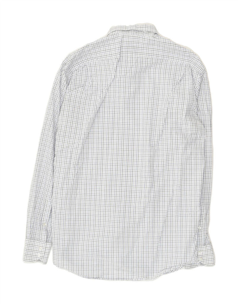 LACOSTE Mens Regular Fit Shirt Size 41 Medium White Check Cotton | Vintage Lacoste | Thrift | Second-Hand Lacoste | Used Clothing | Messina Hembry 