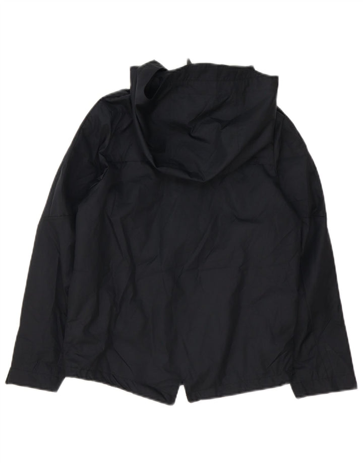 NIKE Boys Dri Fit Graphic Hooded Rain Jacket 8-9 Years Small Black