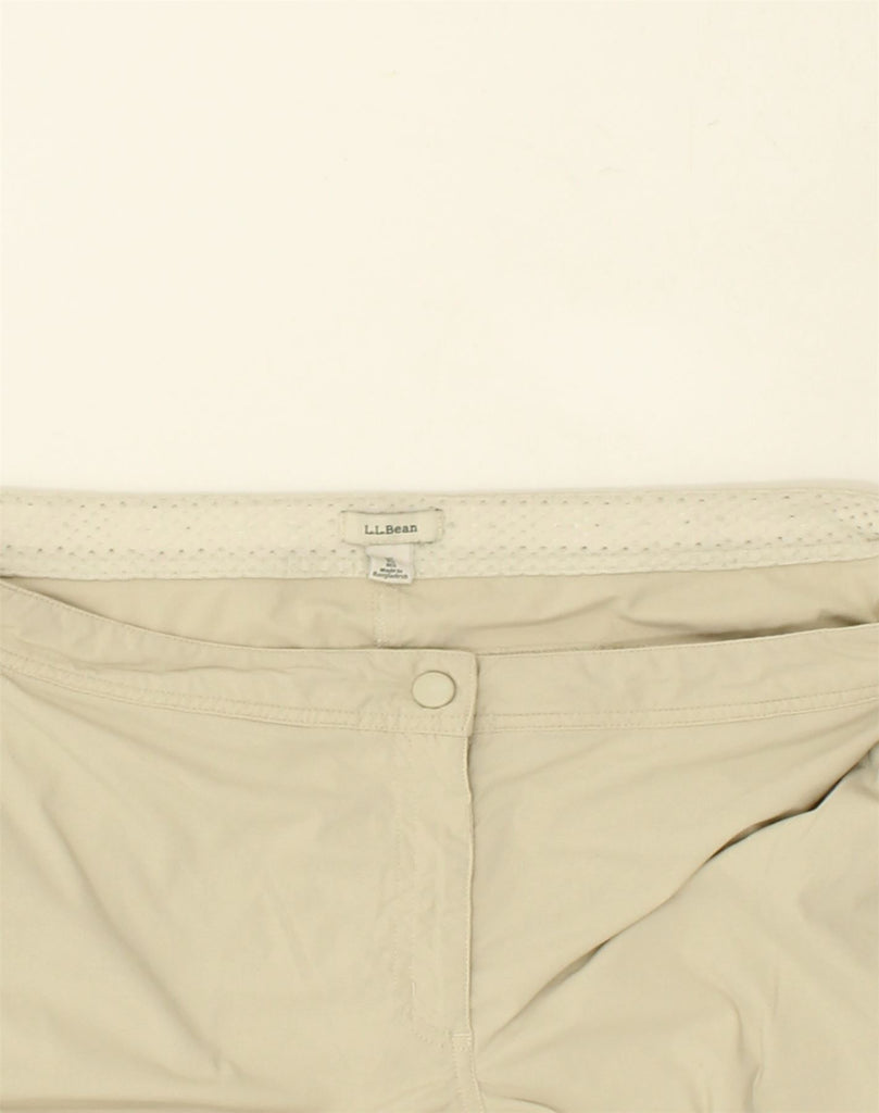 L.L.BEAN Womens Straight Chino Trousers US 16 2XL W38 L31 Beige Nylon | Vintage L.L.Bean | Thrift | Second-Hand L.L.Bean | Used Clothing | Messina Hembry 