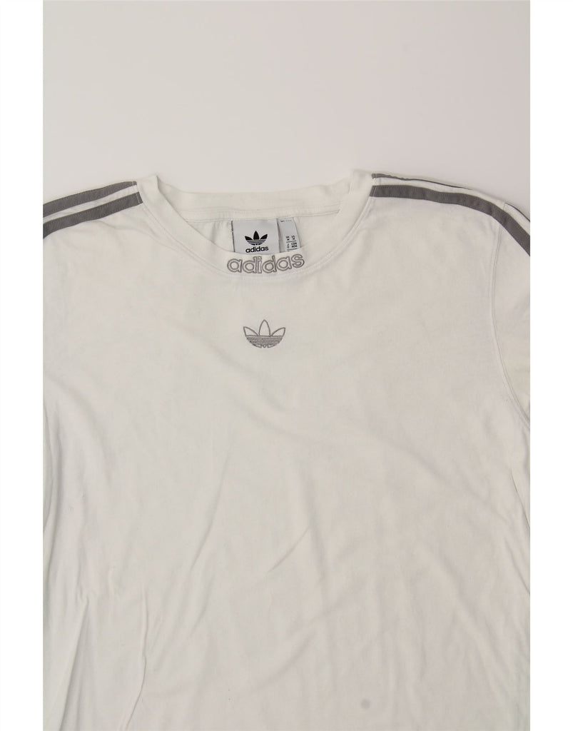 ADIDAS Mens T-Shirt Top Medium White Cotton Vintage Adidas and Second-Hand Adidas from Messina Hembry 