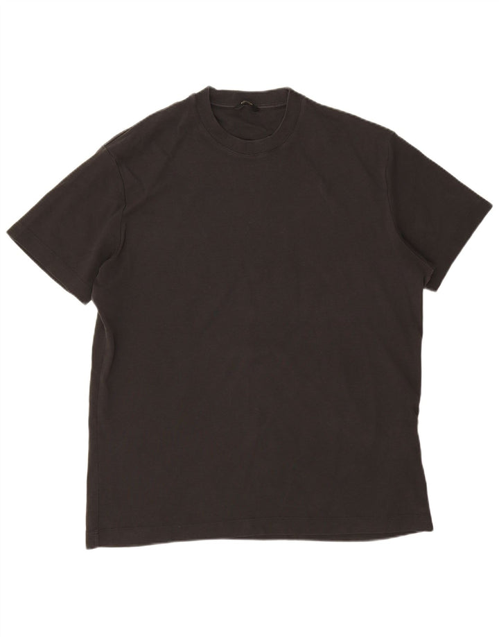 Massimo Dutti Mens T-Shirt Top Large Grey Cotton