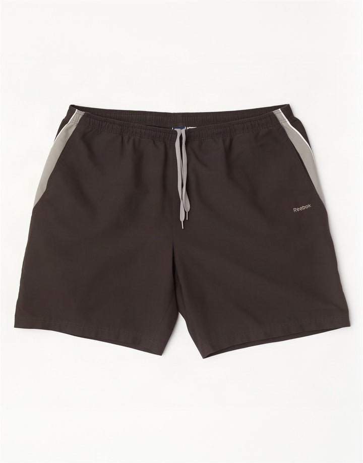 Reebok Mens Sport Shorts 2XL Black Colourblock Polyester