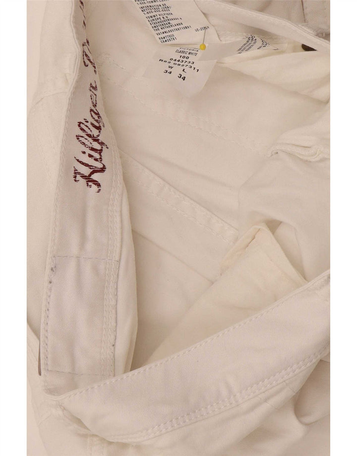Tommy Hilfiger Mens Slim Jeans W34 L34 White Cotton
