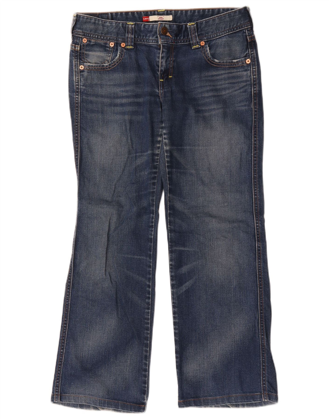 Levi's Womens Eve Straight Jeans W34 L27 Blue