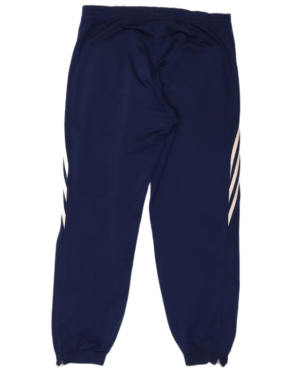 Adidas Mens Tracksuit Trousers Joggers Large Navy Blue Polyester Sports