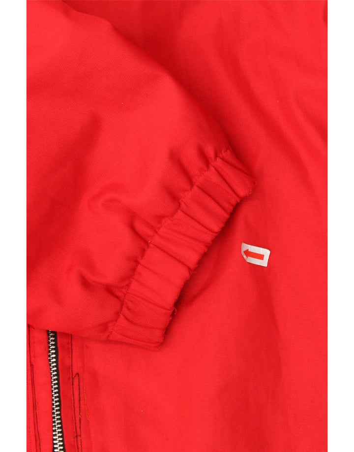 VINTAGE Mens Hooded Windbreaker Jacket UK 46 3XL Red