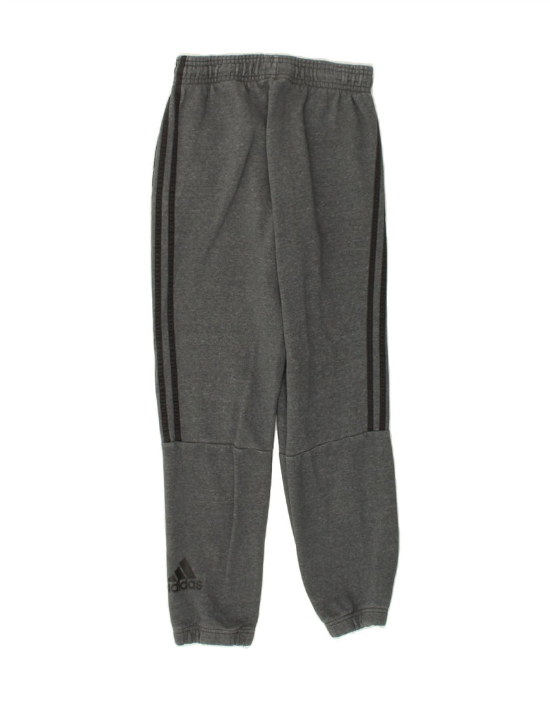 ADIDAS Womens Graphic Tracksuit Trousers Joggers UK 12 Medium Grey Cotton | Vintage Adidas | Thrift | Second-Hand Adidas | Used Clothing | Messina Hembry 