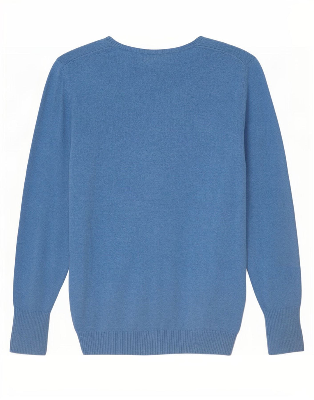 Eddie Bauer Mens V-Neck Jumper Sweater Small Blue Cotton