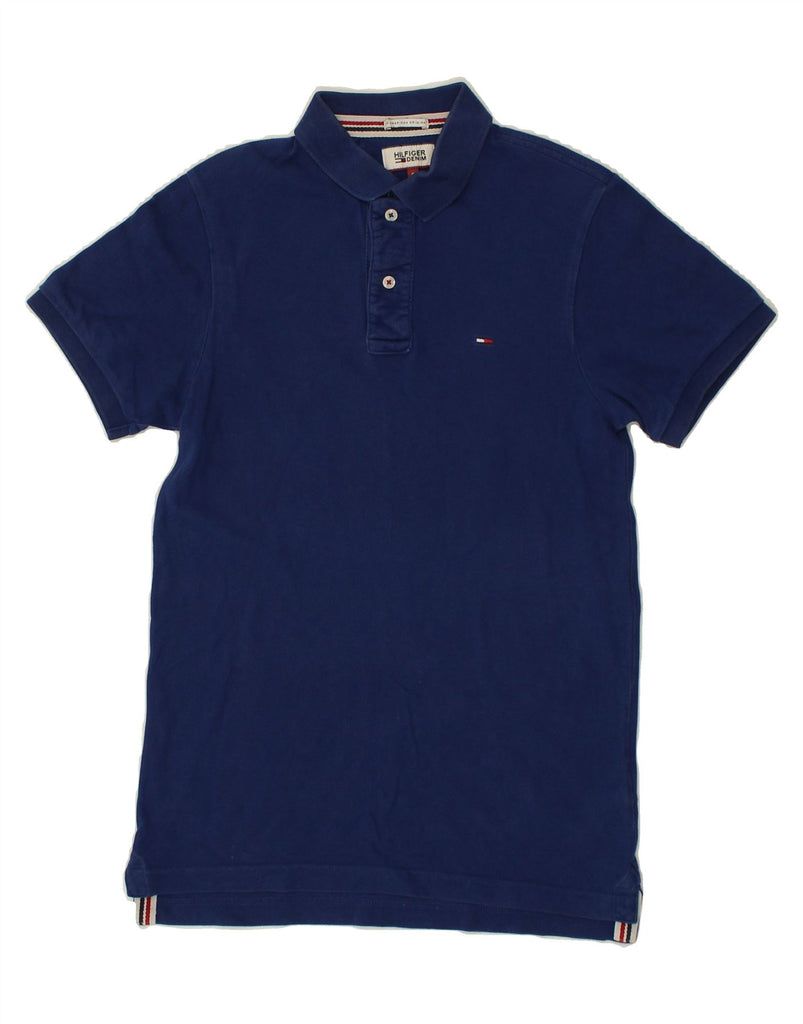 TOMMY HILFIGER Mens Polo Shirt Small Navy Blue Cotton | Vintage Tommy Hilfiger | Thrift | Second-Hand Tommy Hilfiger | Used Clothing | Messina Hembry 