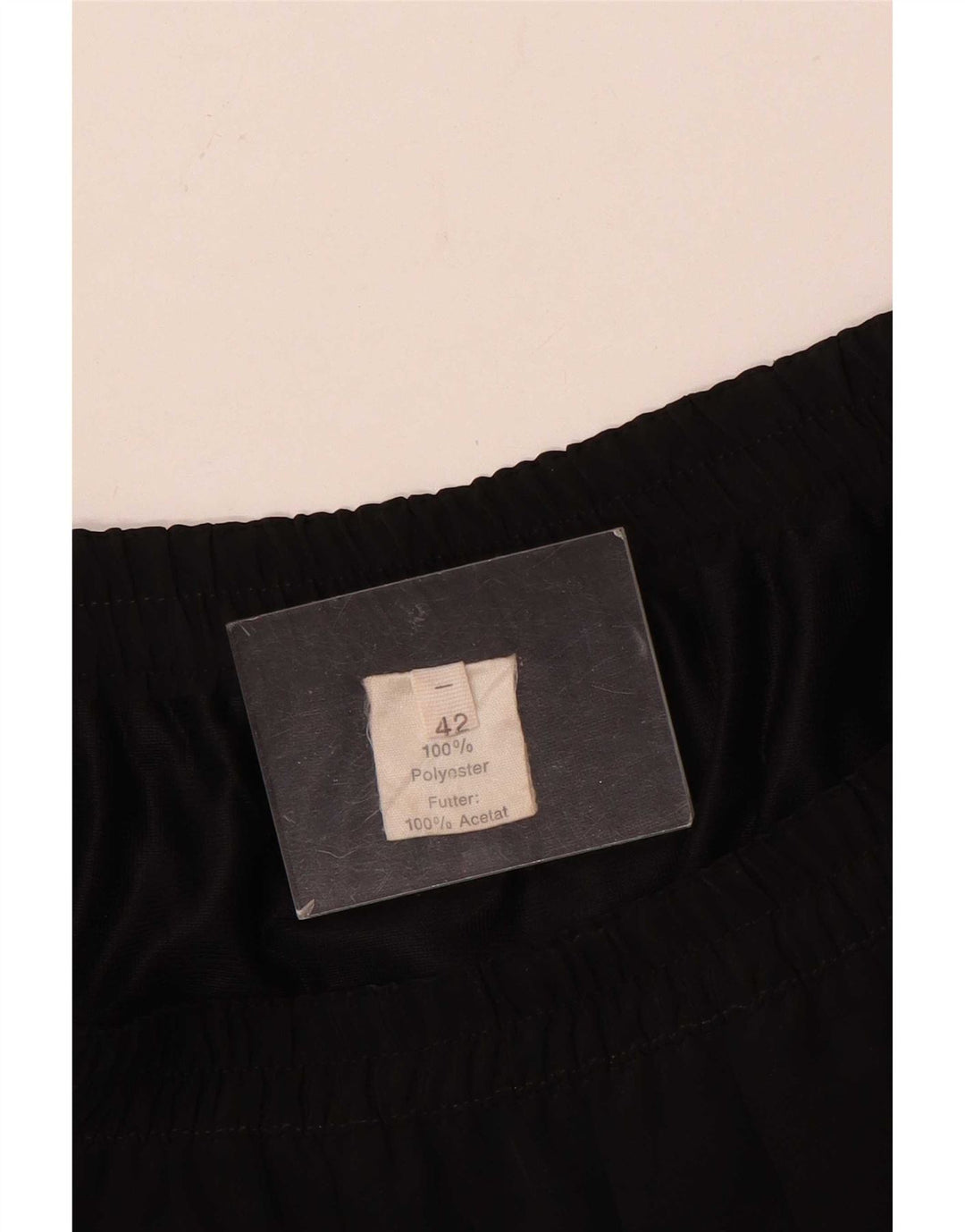 Vintage Womens Pleated Skirt EU 42 Large W34 Black Polyester