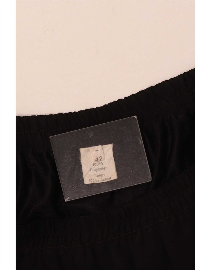 Vintage Womens Pleated Skirt EU 42 Large W34 Black Polyester