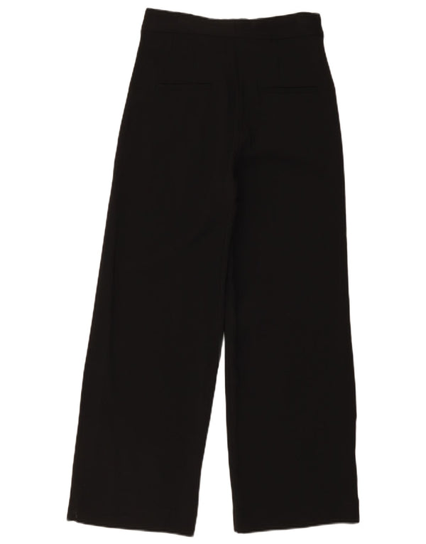 Massimo Dutti Womens High Waist Chino Trousers EU 36 XS W26 L28 Black