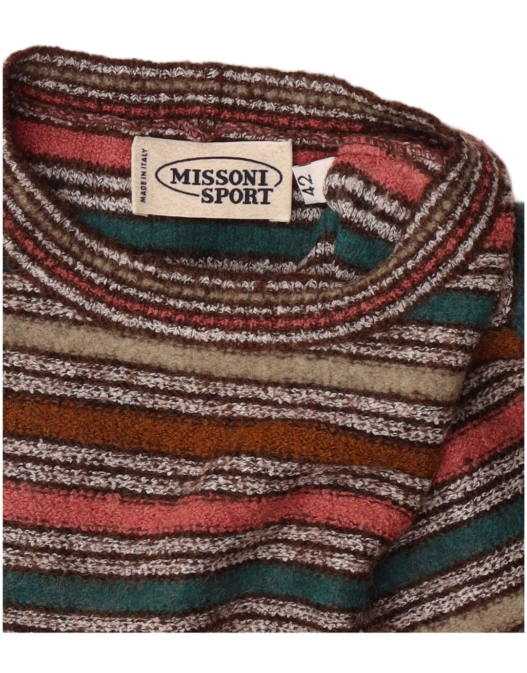 MISSONI SPORT Womens Jumper Dress IT 42 Medium Multicoloured Striped