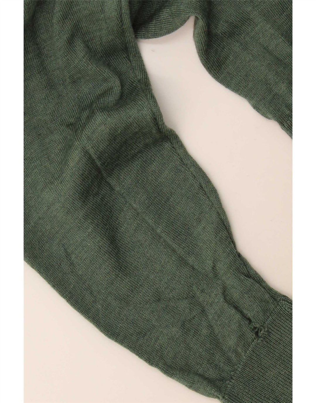 Lacoste Mens Crew Neck Jumper Sweater Size 7 2XL Green Virgin Wool