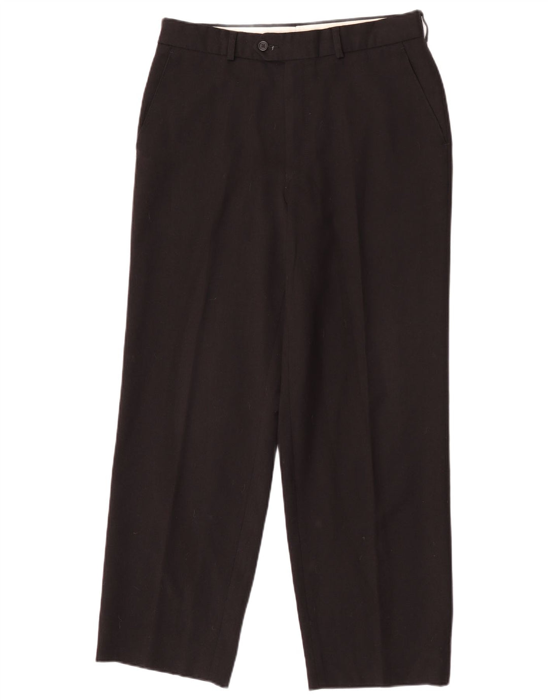 Marks & Spencer Mens St. Michael Straight Suit Trousers W32 L28 Black Wool