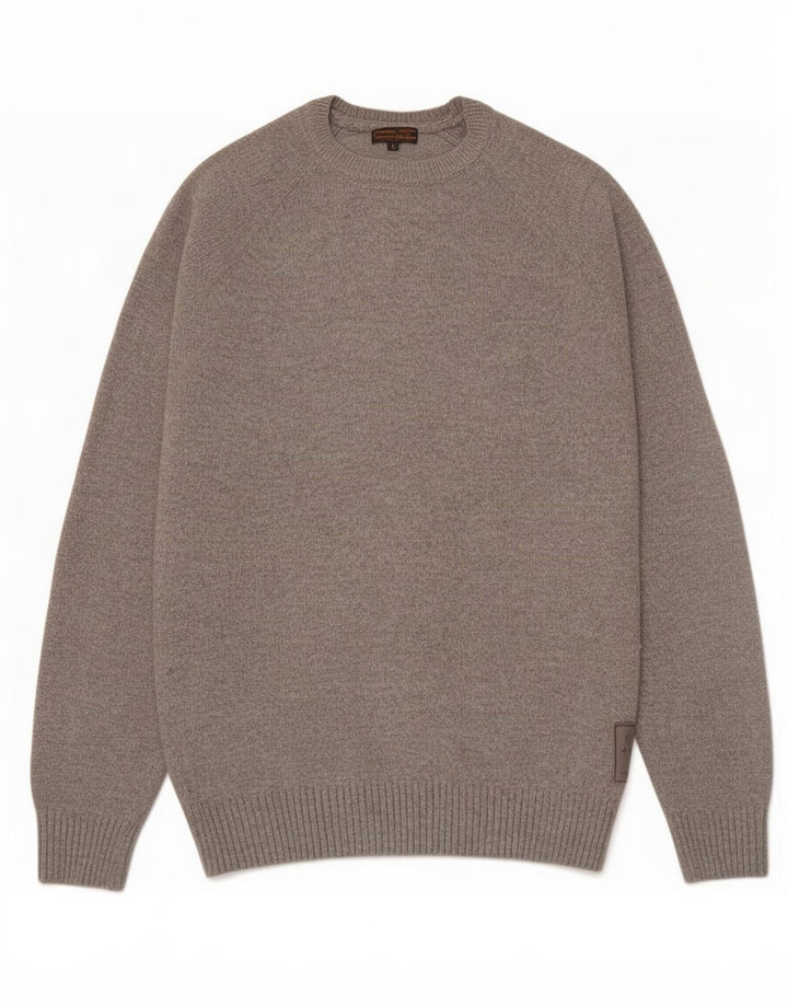 Barbour Mens Boat Neck Jumper Sweater Large Grey Wool