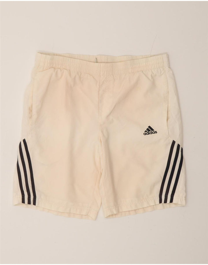 ADIDAS Mens Clima 365 Sport Shorts Small  Off White Polyester