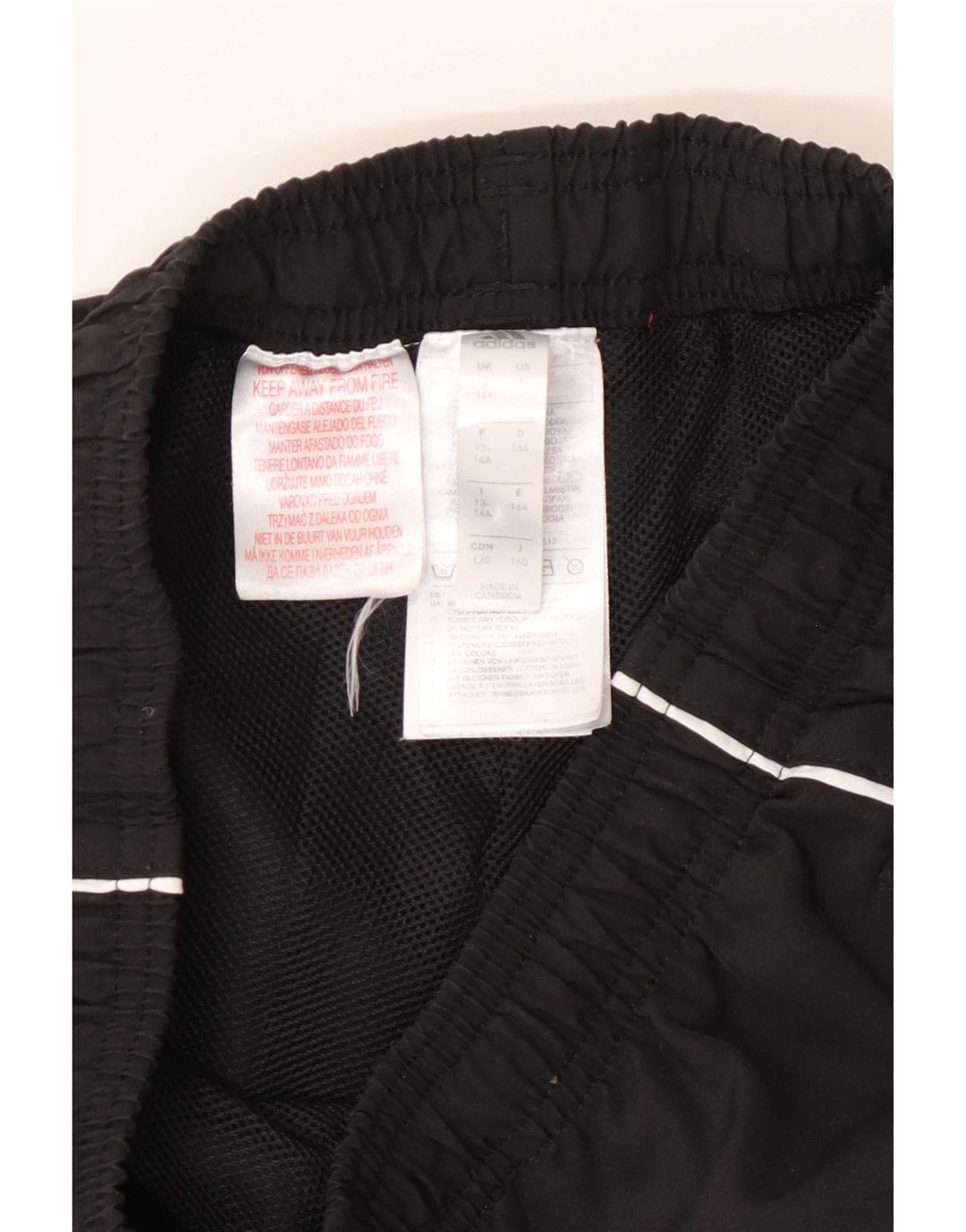 Adidas Boys Tracksuit Trousers 13-14 Years Black Polyester