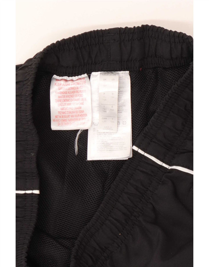 Adidas Boys Tracksuit Trousers 13-14 Years Black Polyester