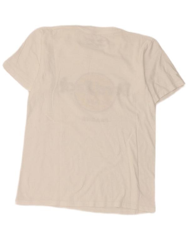 Hard Rock Cafe Mens Prague Graphic T-Shirt Top Small White Cotton