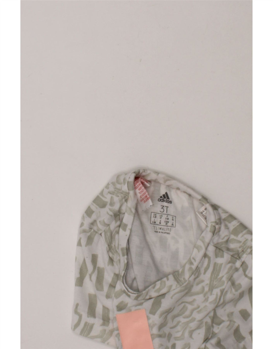 ADIDAS Girls Climalite Graphic T-Shirt Top 2-3 Years Grey Polyester Vintage Adidas and Second-Hand Adidas from Messina Hembry 