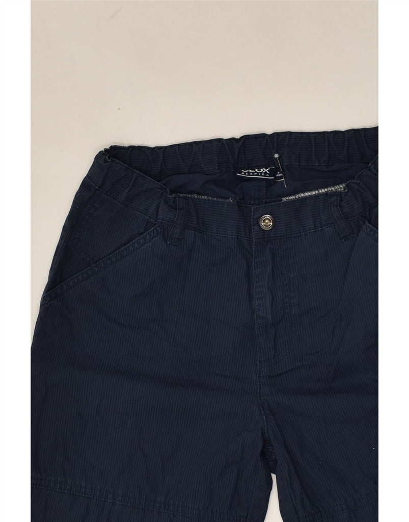 GEOX Boys Bermuda Shorts 13-14 Years W26  Navy Blue Pinstripe Cotton | Vintage Geox | Thrift | Second-Hand Geox | Used Clothing | Messina Hembry 