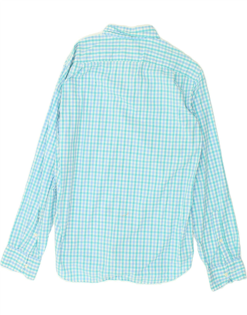 J. CREW Mens Shirt Large Blue Check Cotton | Vintage J. Crew | Thrift | Second-Hand J. Crew | Used Clothing | Messina Hembry 