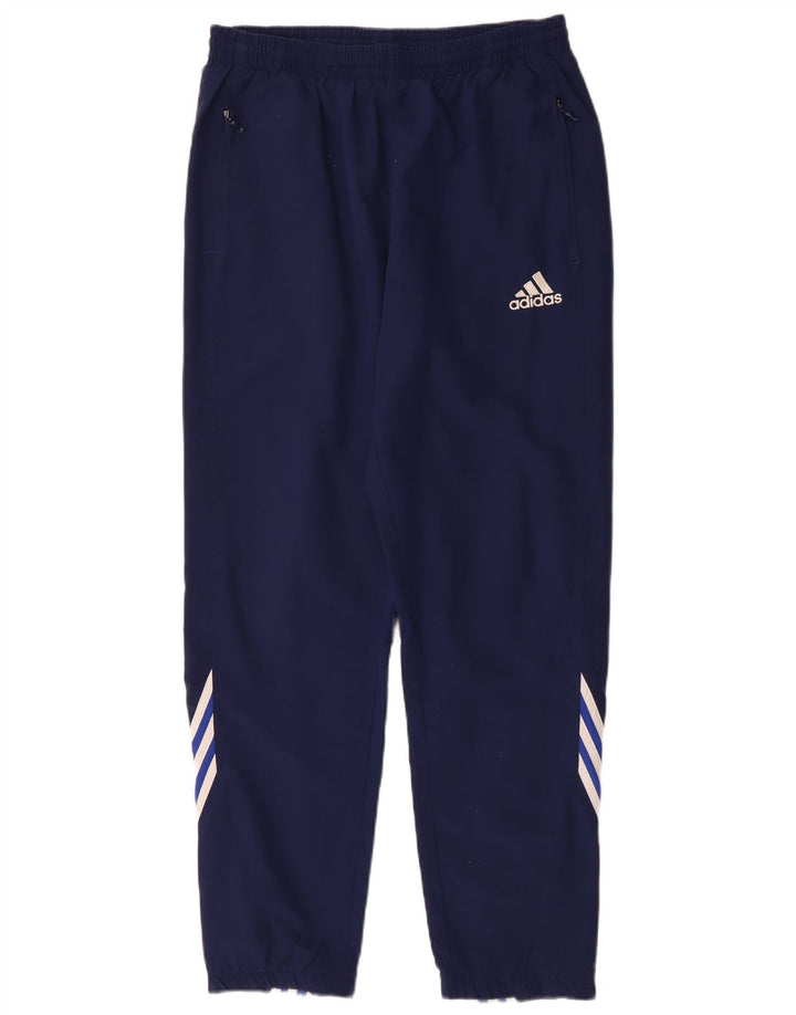 ADIDAS Mens Tracksuit Trousers UK 38/40 Medium Navy Blue Polyester