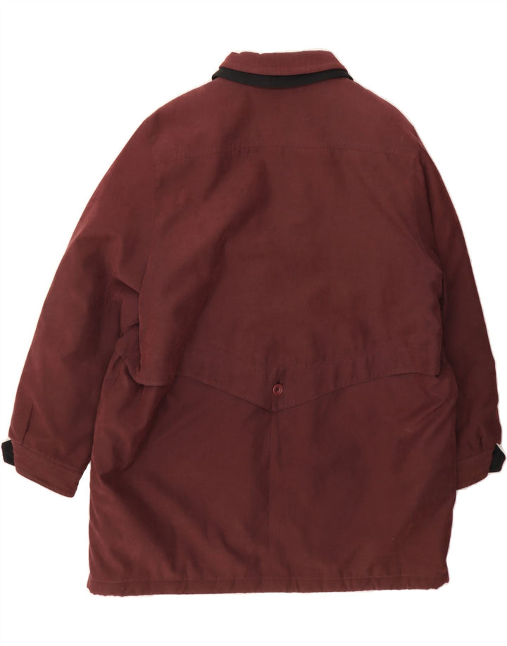 VINTAGE Womens Loose Fit Windbreaker Coat UK 18 XL Maroon Polyester Vintage Vintage and Second-Hand Vintage from Messina Hembry 