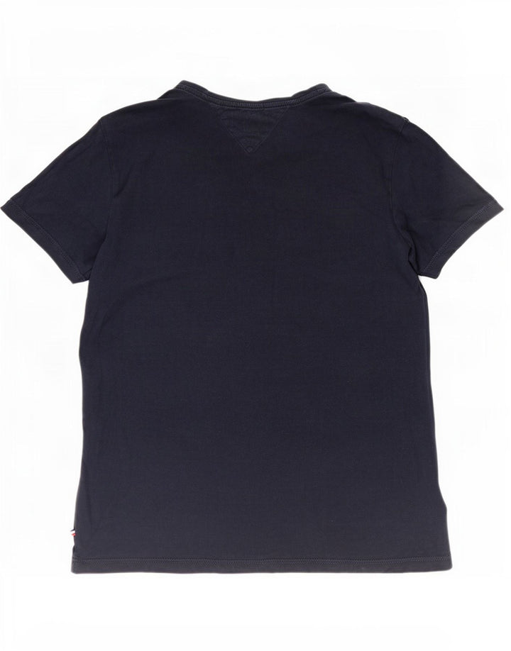 Tommy Hilfiger Mens T-Shirt Top Large Navy Blue Cotton